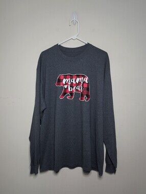 Women's Girlie Girl Originals Mama Bear Long Sleeve T-shirt Sz Large /XL